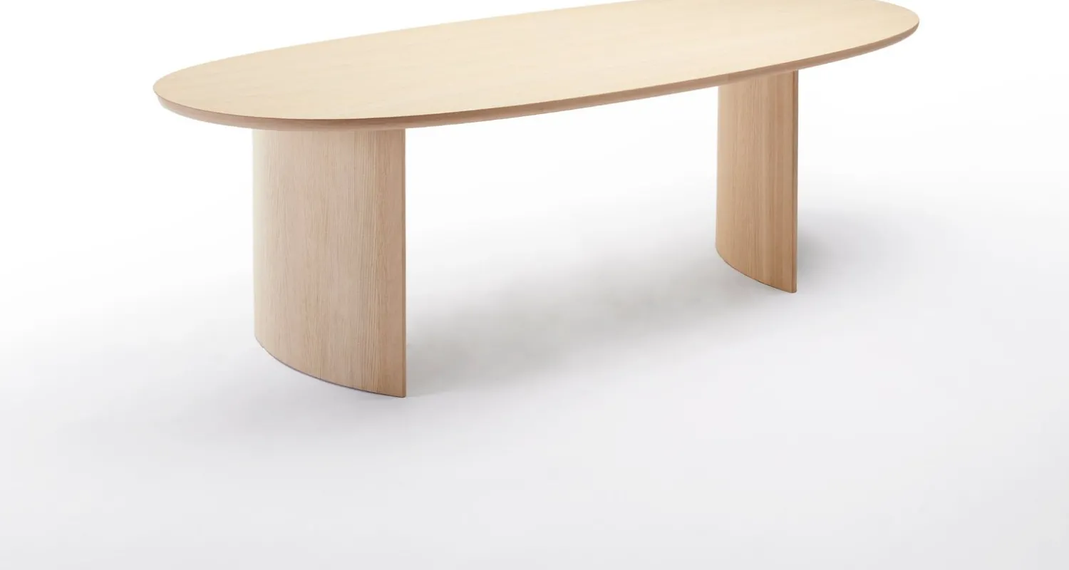 Houten Eettafels|Organische Eettafels-Arco Dew Eettafel Naturel