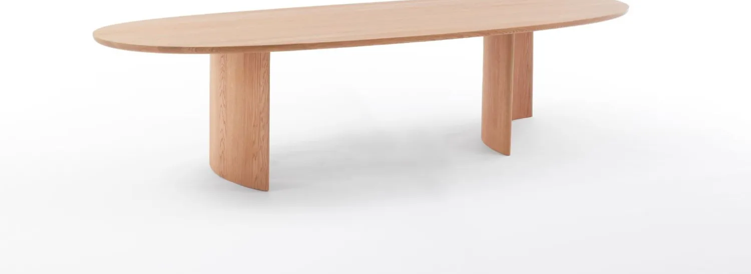 Houten Eettafels|Organische Eettafels-Arco Dew Eettafel Naturel
