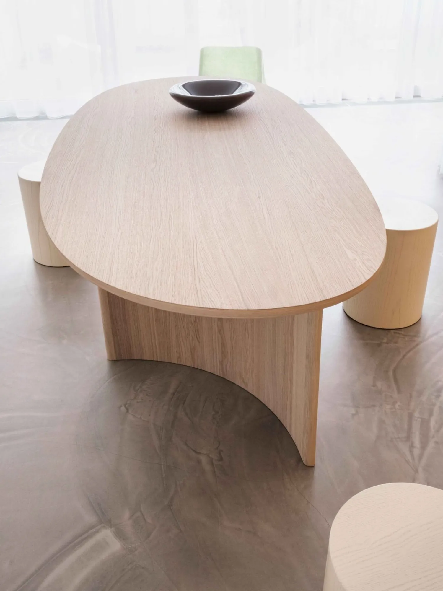 Houten Eettafels|Organische Eettafels-Arco Dew Eettafel Naturel