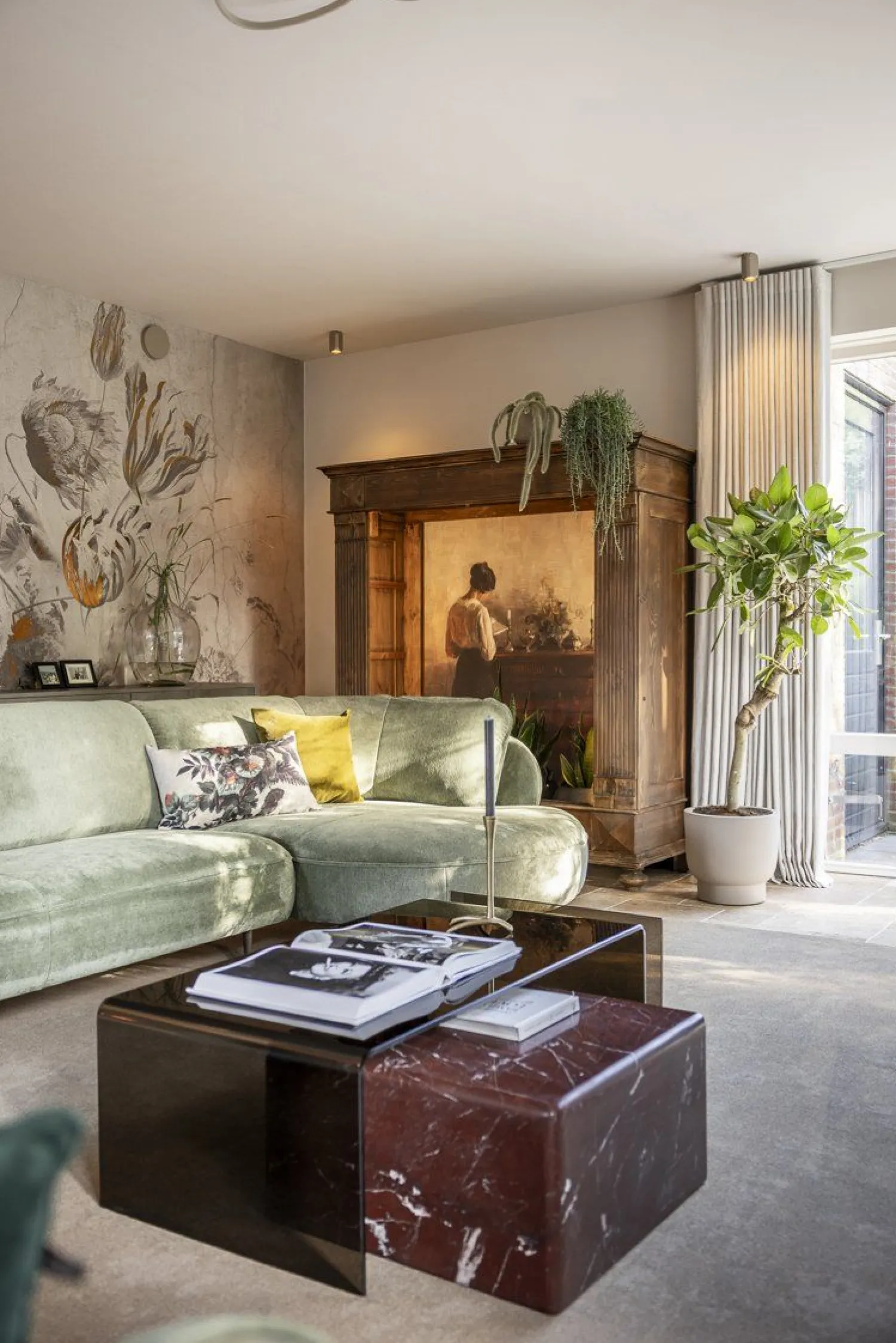 Marmeren Salontafels|Vierkante Salontafels-By Boo Dice Salontafel Red