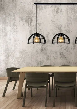 Industriële Hanglampen|Industriële Hanglampen-Lucide Dikra Hanglamp Zwart