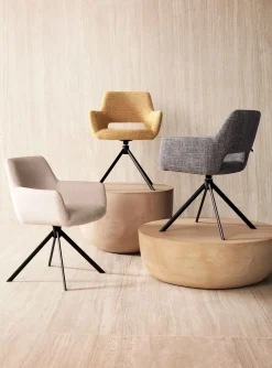 Eetkamerstoelen Met Armleuning-Eijerkamp Collectie Dima Eetkamerstoel Beige, Black