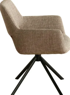 Eetkamerstoelen Met Armleuning-Eijerkamp Collectie Dima Eetkamerstoel Light Brown