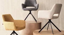 Eetkamerstoelen Met Armleuning-Eijerkamp Collectie Dima Eetkamerstoel Ochre