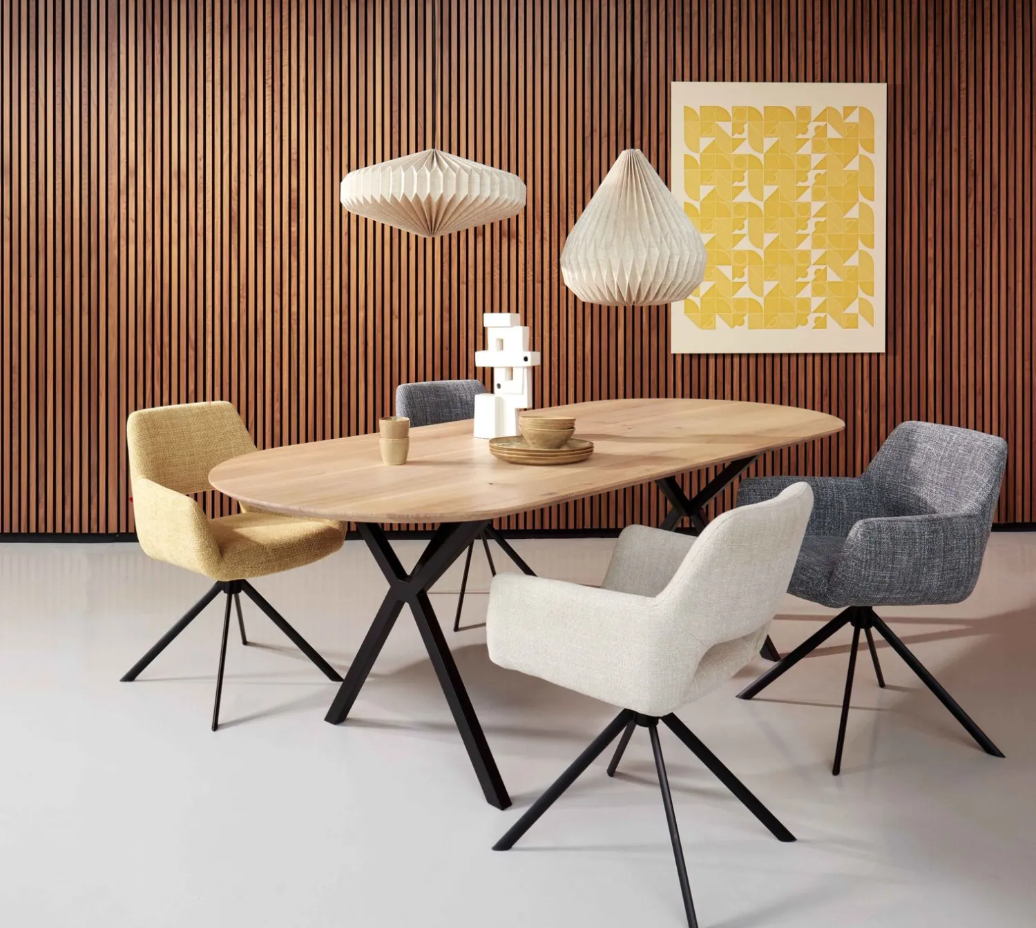 Eetkamerstoelen Met Armleuning-Eijerkamp Collectie Dima Eetkamerstoel Ochre