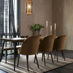 Vloerkleden|Rechthoekige Vloerkleden-Dutchbone Djahe Vloerkleed Brown
