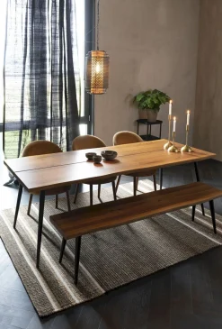 Vloerkleden|Rechthoekige Vloerkleden-Dutchbone Djahe Vloerkleed Brown