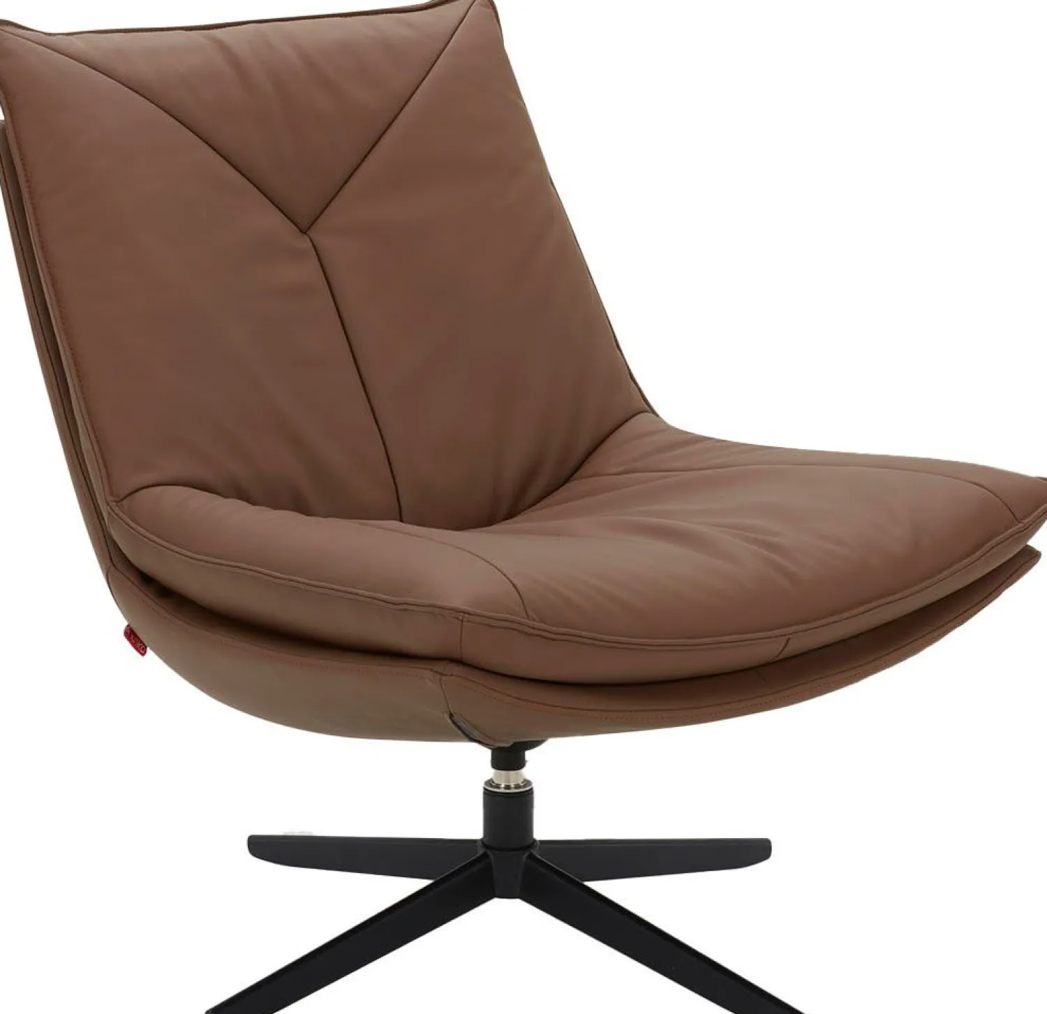 Leren Fauteuils|Draaifauteuils-Eijerkamp Collectie Don Draaifauteuil Tan