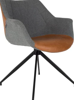 Eetkamerstoelen Met Armleuning-Zuiver Doulton (set van 2) Eetkamerstoel Vintage Brown