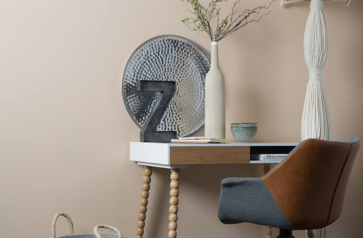 Eetkamerstoelen Met Armleuning-Zuiver Doulton (set van 2) Eetkamerstoel Vintage Brown