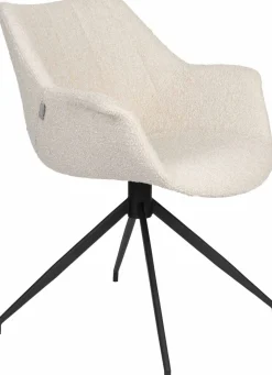 Kuipstoelen|Draaibare Eetkamerstoelen-Zuiver Doulton Swivel (set van 2) Armstoel Natural