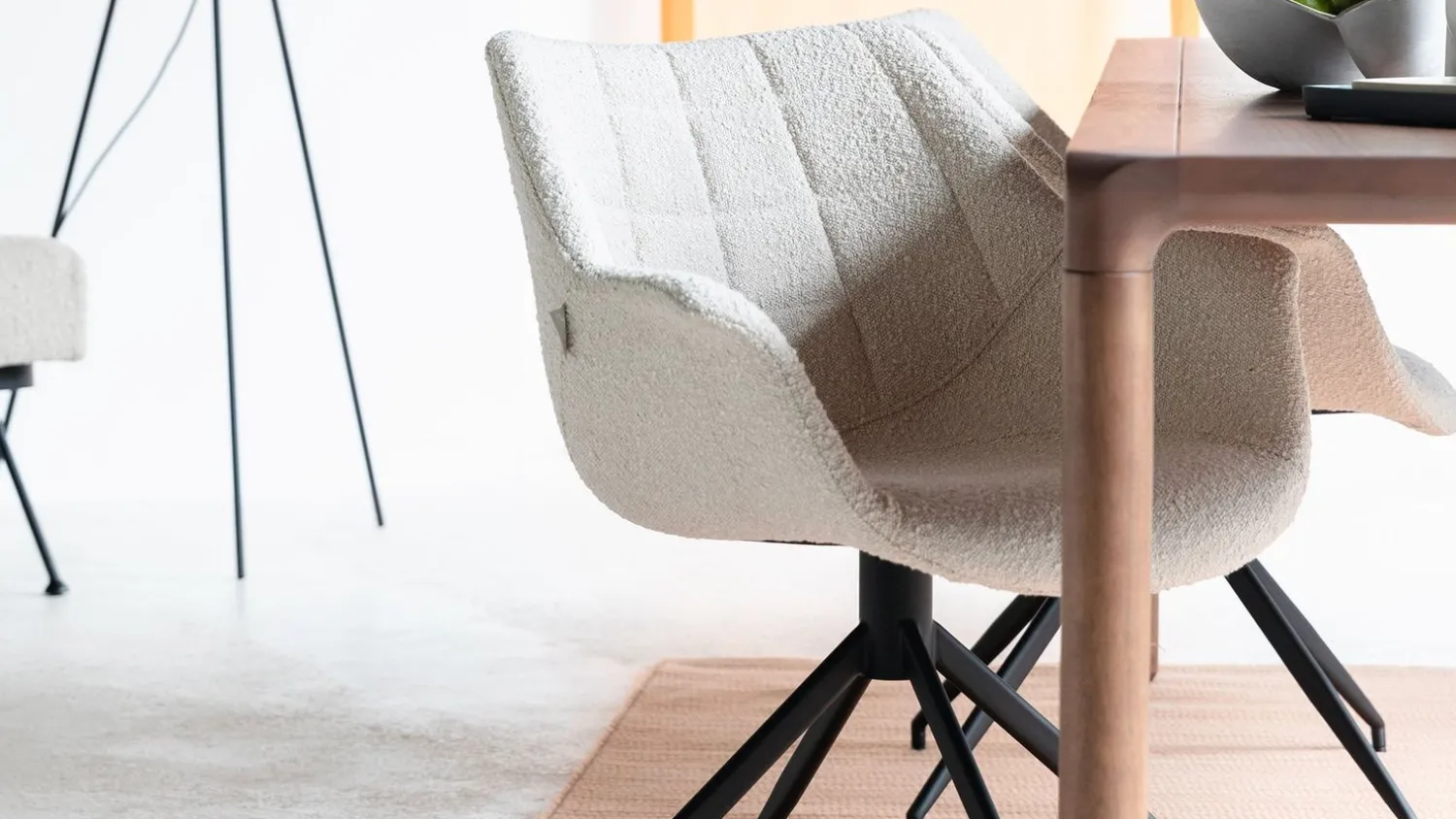 Kuipstoelen|Draaibare Eetkamerstoelen-Zuiver Doulton Swivel (set van 2) Armstoel Natural