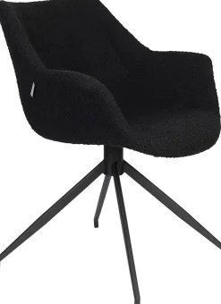 Kuipstoelen|Draaibare Eetkamerstoelen-Zuiver Doulton Swivel (set van 2) Armstoel Black