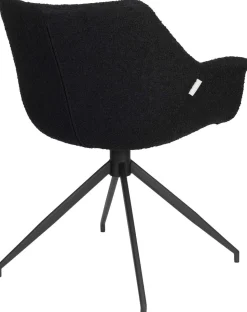 Kuipstoelen|Draaibare Eetkamerstoelen-Zuiver Doulton Swivel (set van 2) Armstoel Black