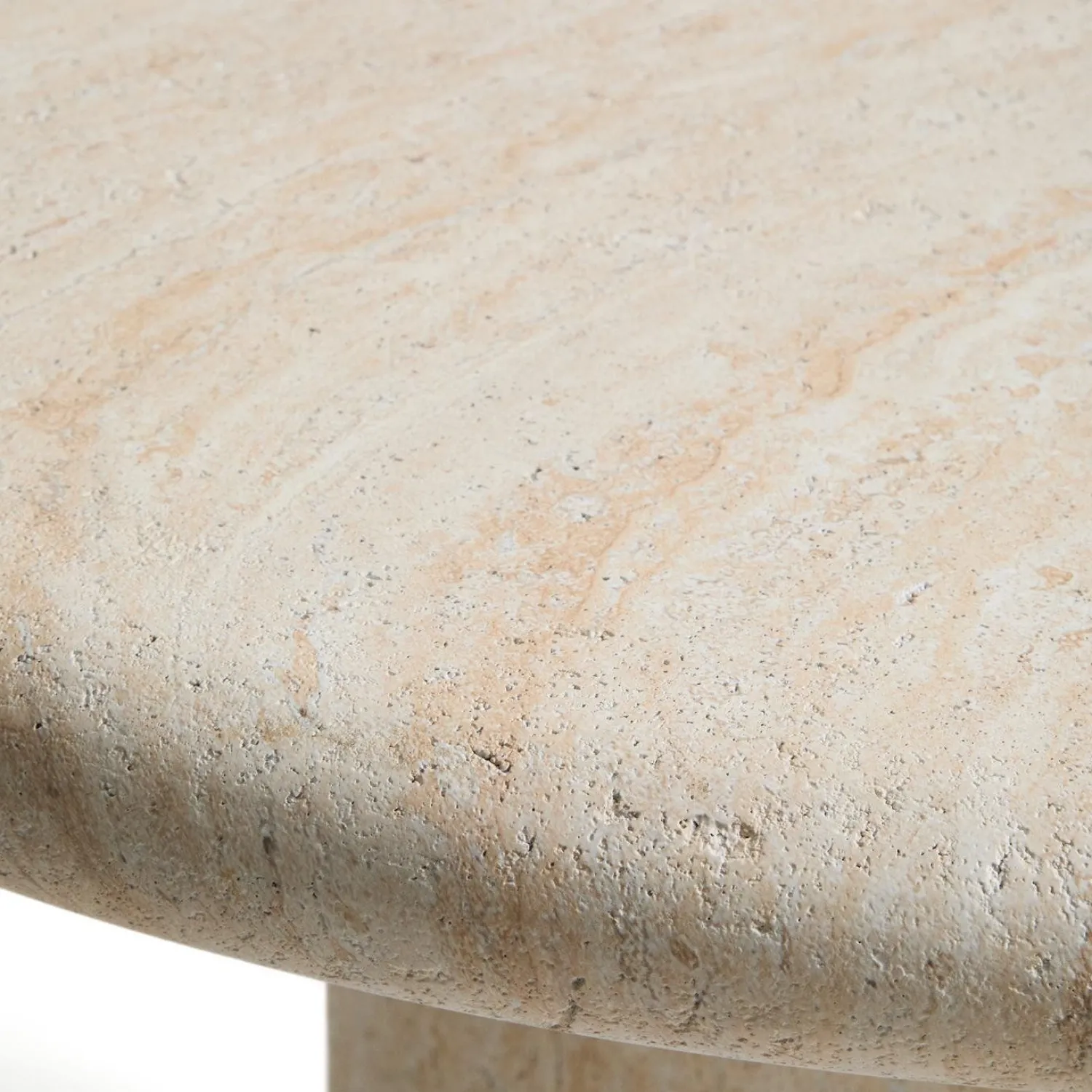 Tuintafels|Ronde Eettafels-Kave Home Drasi Outdoor Eettafel Beige, Wit, Ecru