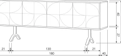 Dressoirs-WOOOD Draw Dressoir Walnut