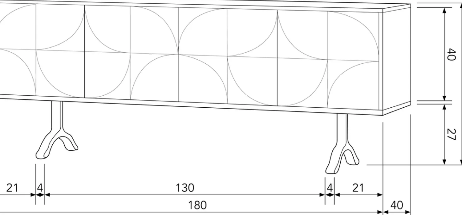 Dressoirs-WOOOD Draw Dressoir Walnut