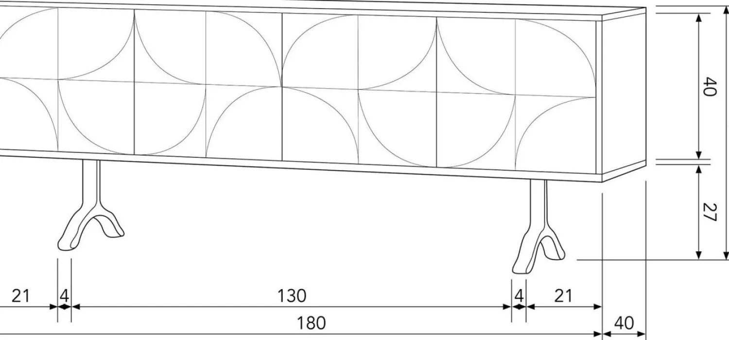 Dressoirs-WOOOD Draw Dressoir Walnut
