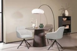 Eetkamerstoelen Met Armleuning-Eijerkamp Collectie Drew Eetkamerstoel Off White