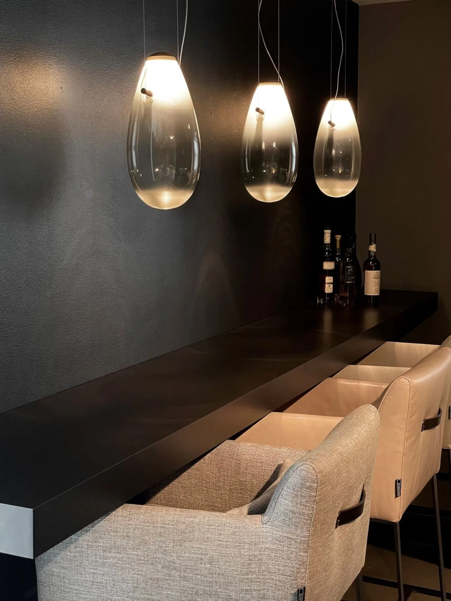 Design Hanglampen|Design Hanglampen-Linteloo Drop Set 3 Hanglamp Fume