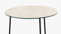 Ronde Bijzettafels-Montèl Duke Bijzettafel Bianco Assulto
