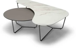 Design Salontafels|Organische Salontafels-Harvink Duo Salontafelset Grijs, Bruin