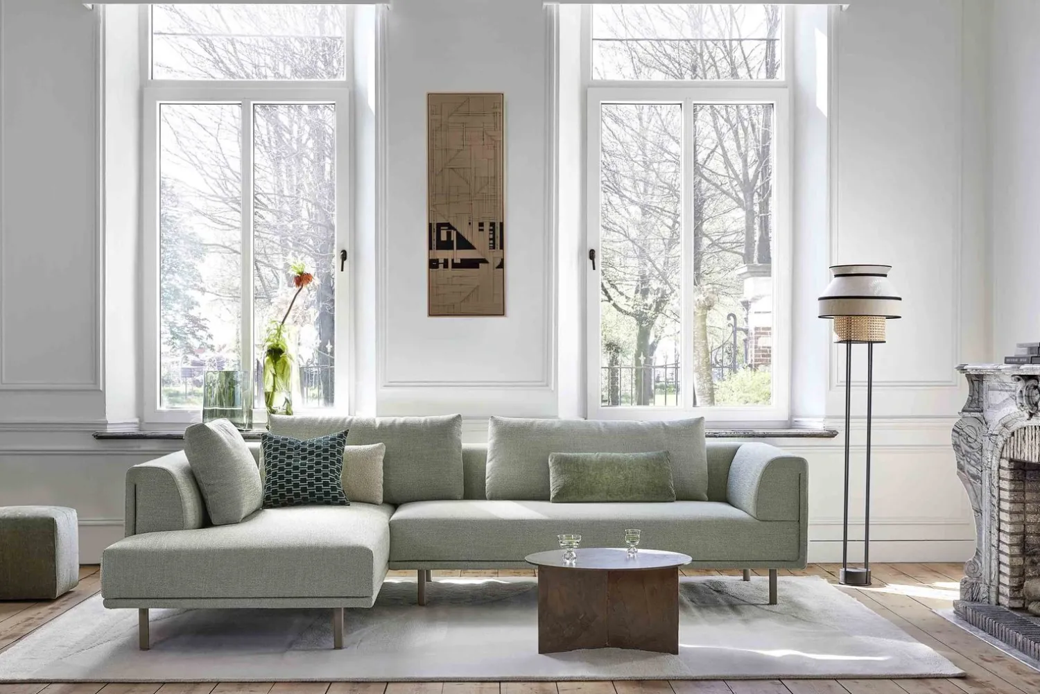 Elementenbanken|Hoekbanken-EYYE Dura Lounge Hoekbank Grijs