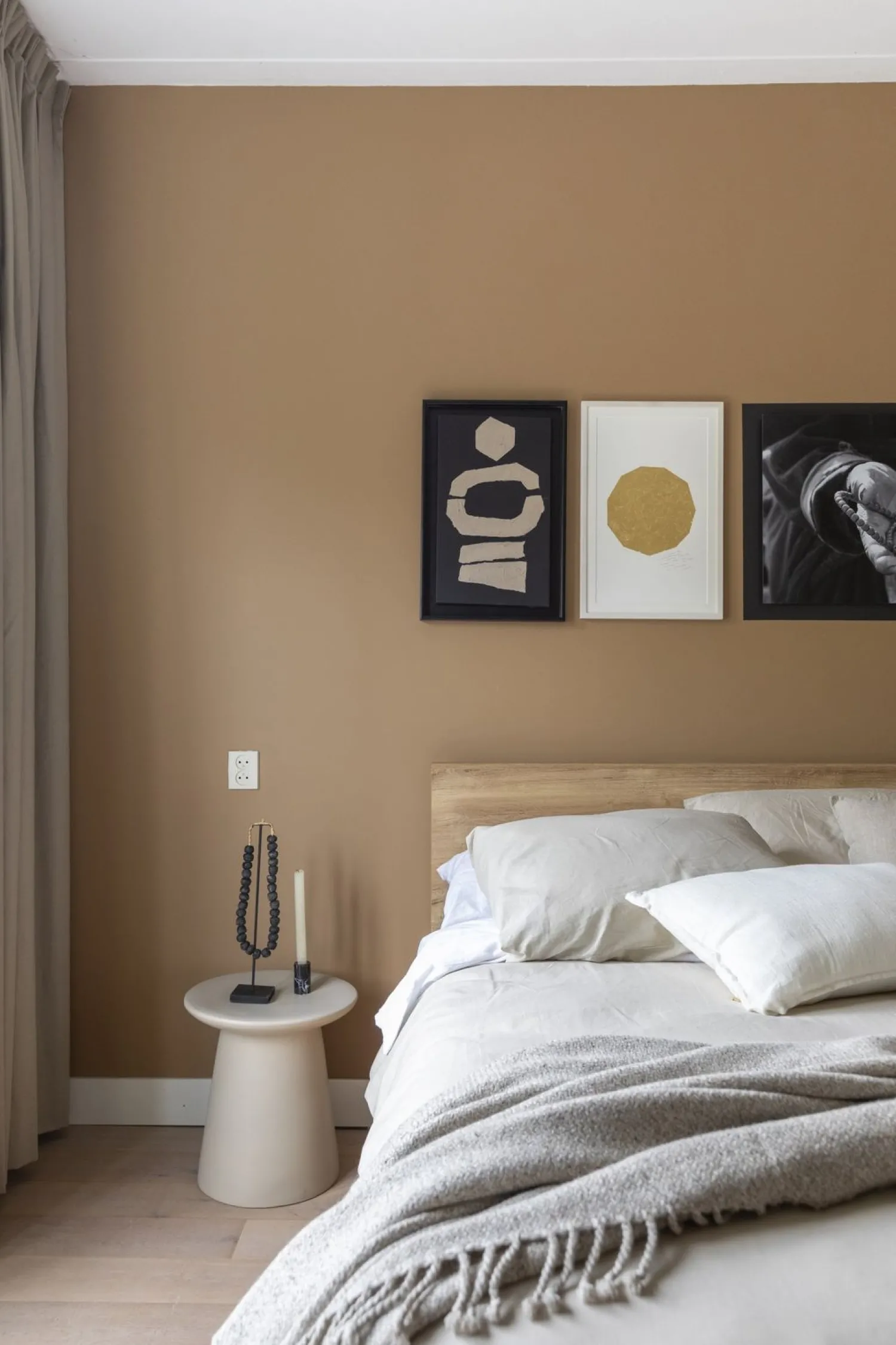 Ronde Bijzettafels-HKLIVING Earthenware M Bijzettafel Naturel, Cream