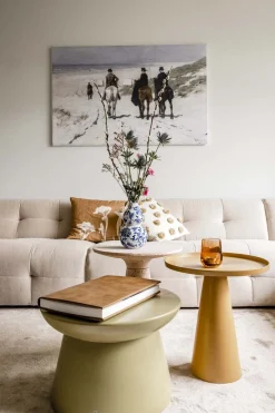 Ronde Bijzettafels-HKLIVING Earthenware XL Bijzettafel Green