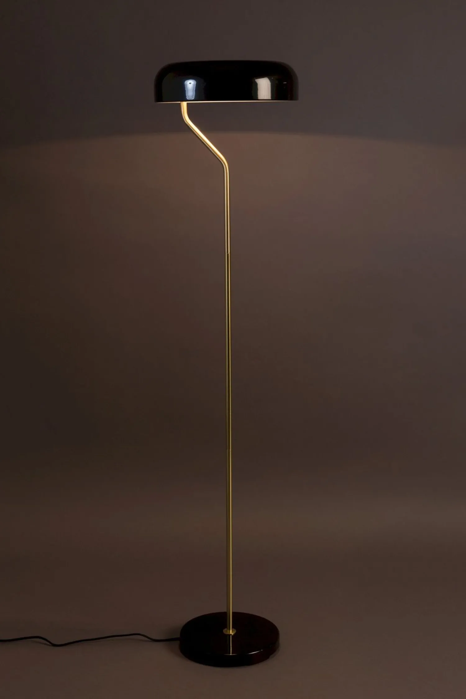 Industriële Vloerlampen|Vloerlampen-Dutchbone Eclipse Vloerlamp Black