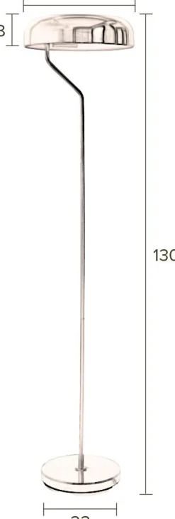 Industriële Vloerlampen|Vloerlampen-Dutchbone Eclipse Vloerlamp Black