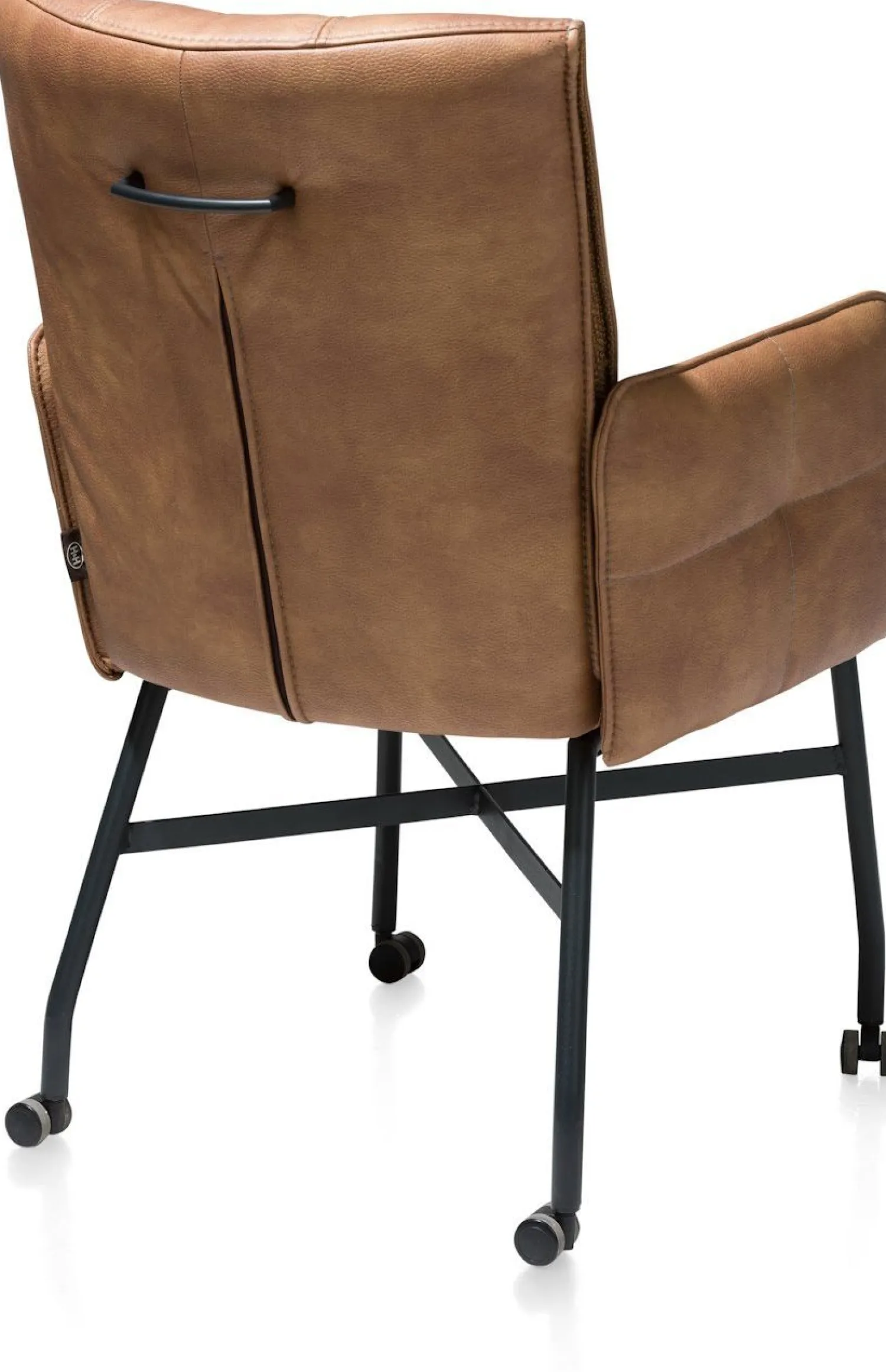 Eetkamerstoelen Met Wieltjes|Eetkamerstoelen Met Armleuning-Henders en Hazel Eden Armstoel Cognac