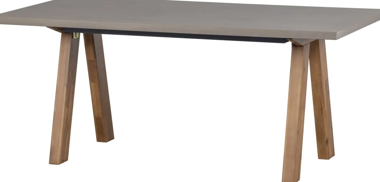 Rechthoekige Eettafels-WOOOD Eef Eettafel Grijs