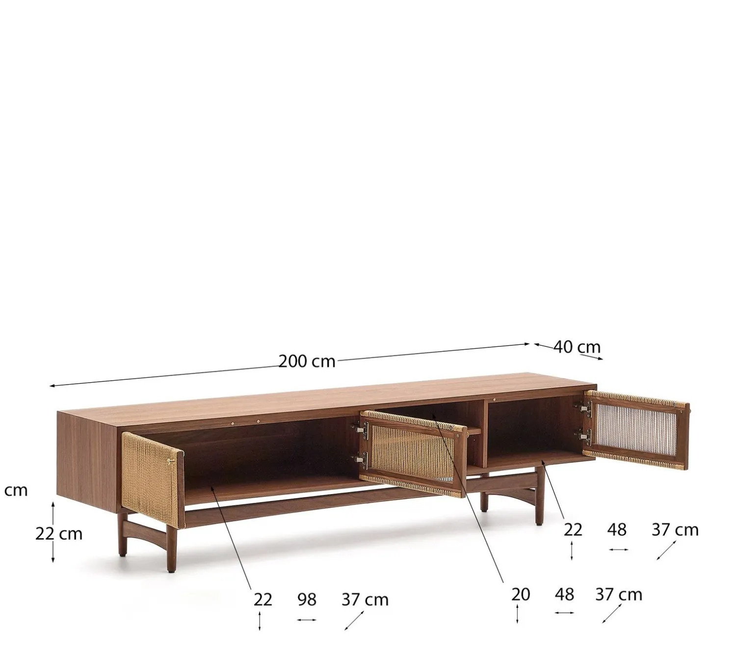 Tv-Meubels-Kave Home Elan Tv-meubel Bruin