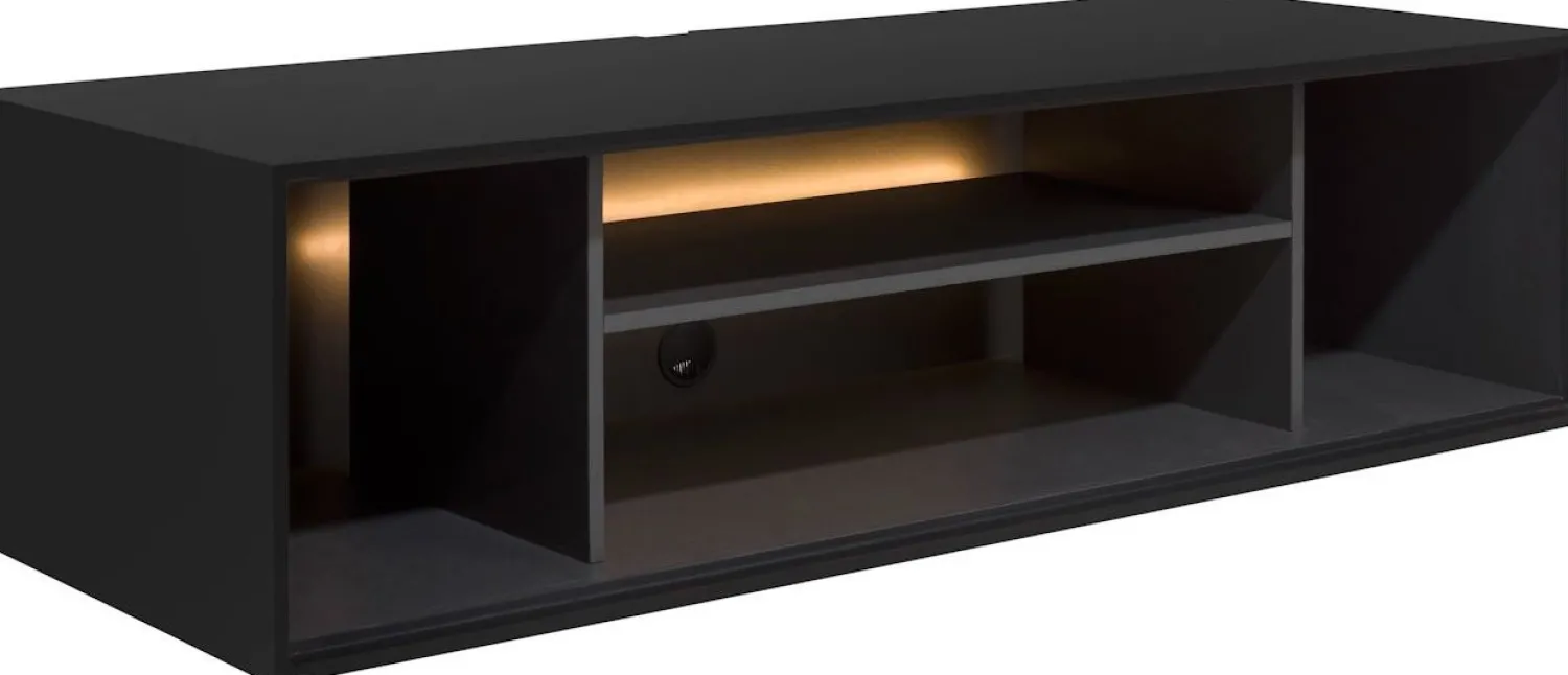 Opbergkasten|Opbergkasten-XOOON Elements 4 niches Kast Off Black