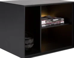Opbergkasten|Opbergkasten-XOOON Elements 3 niches Kast Off Black