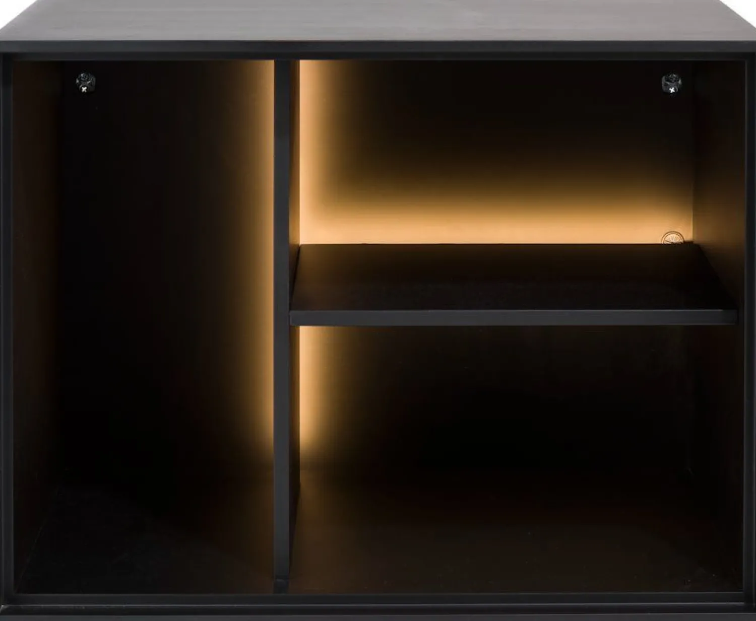 Opbergkasten|Opbergkasten-XOOON Elements 3 niches Kast Off Black