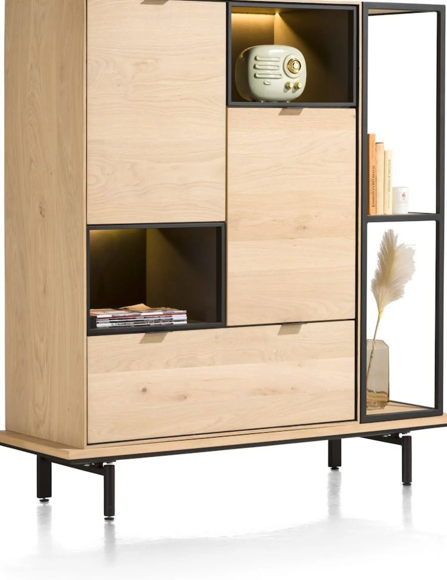 Opbergkasten|Opbergkasten-XOOON Elements Highboard Naturel