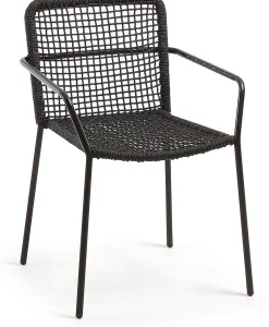 Tuinstoelen-Kave Home Ellen Tuinstoel Zwart