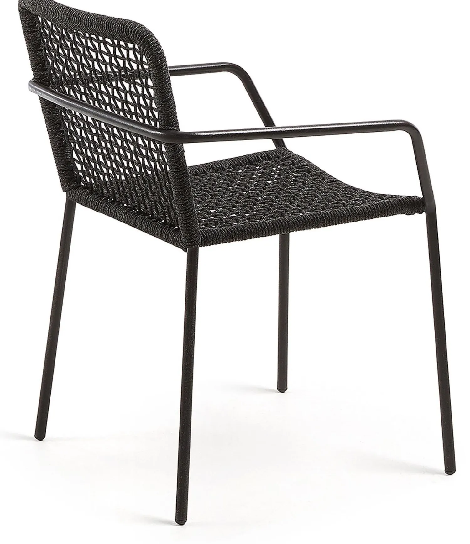 Tuinstoelen-Kave Home Ellen Tuinstoel Zwart