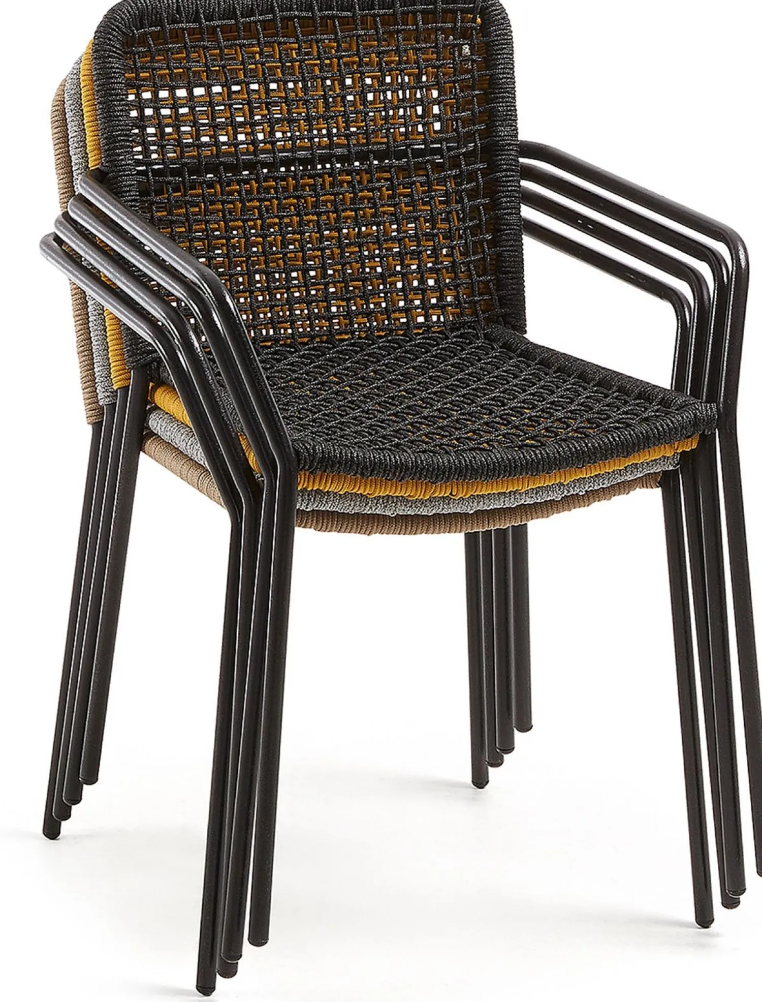 Tuinstoelen-Kave Home Ellen Tuinstoel Zwart