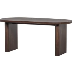Houten Eettafels|Rechthoekige Eettafels-vtwonen Ellips Eettafel Walnut