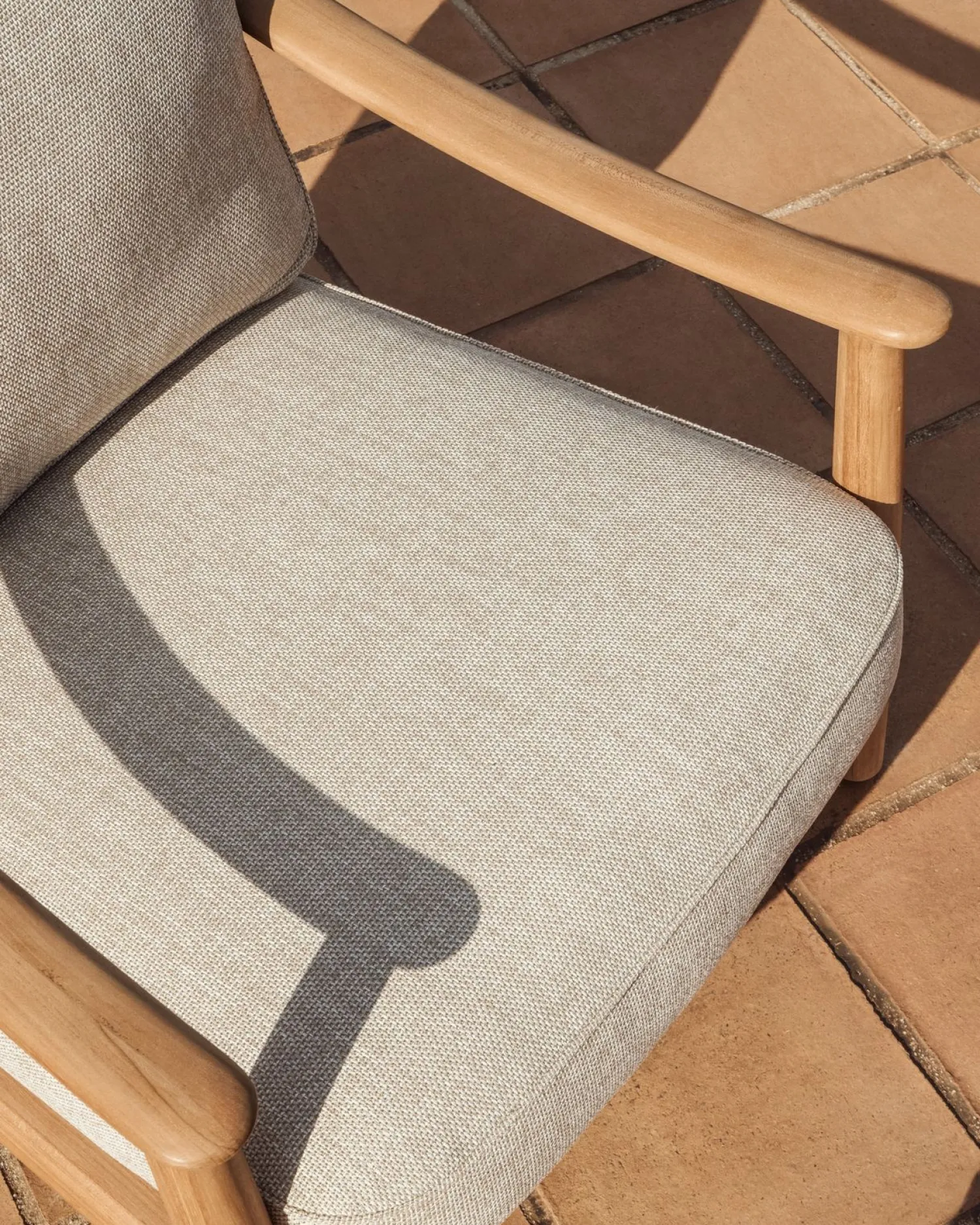 Tuinstoelen-Kave Home Elunda Outdoor Fauteuil Naturel