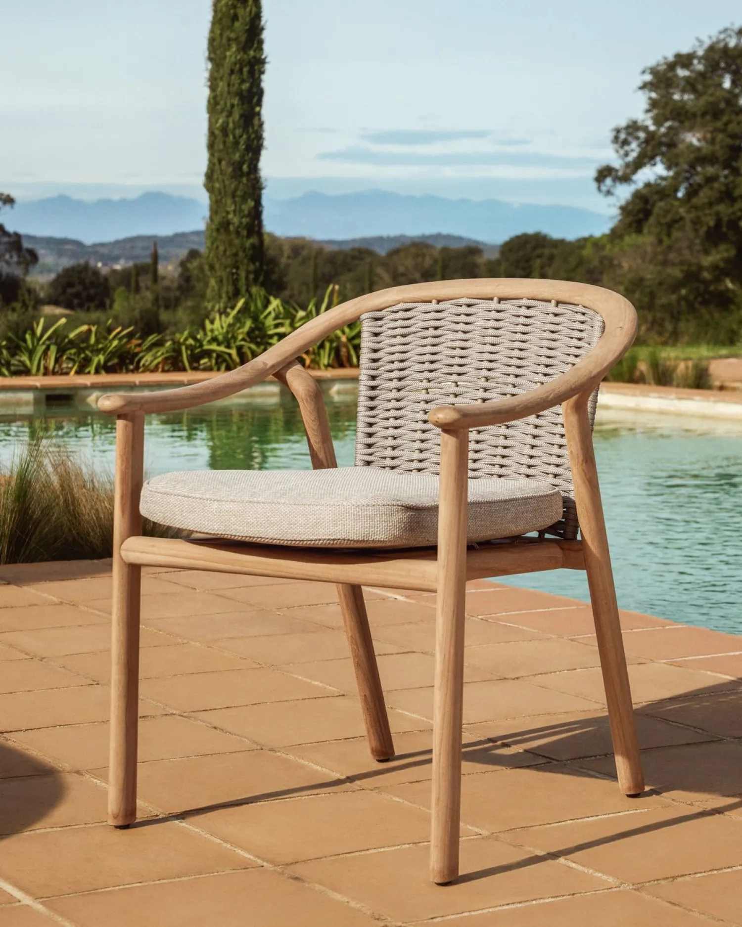 Tuinstoelen-Kave Home Elunda Tuinstoel Naturel