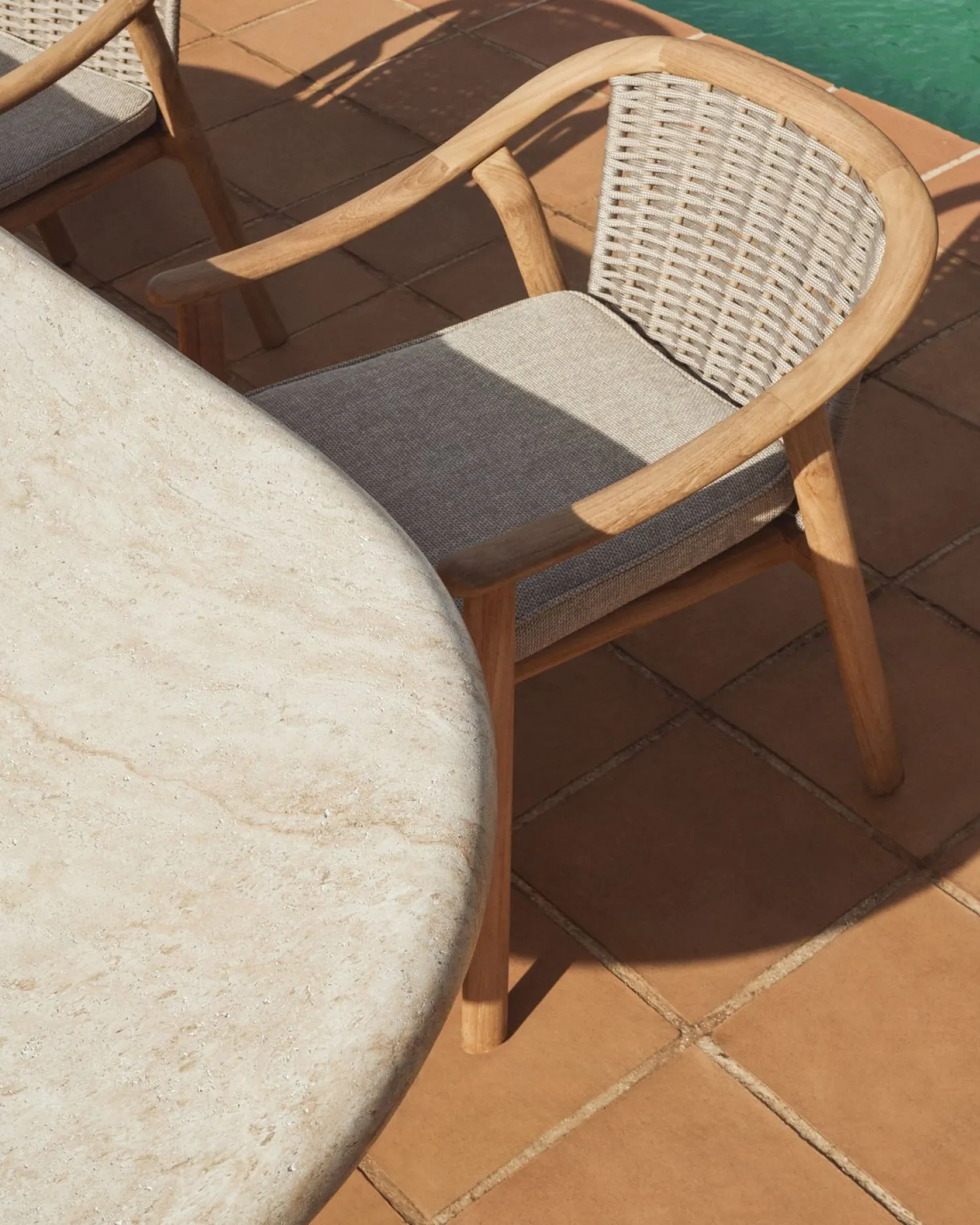 Tuinstoelen-Kave Home Elunda Tuinstoel Naturel