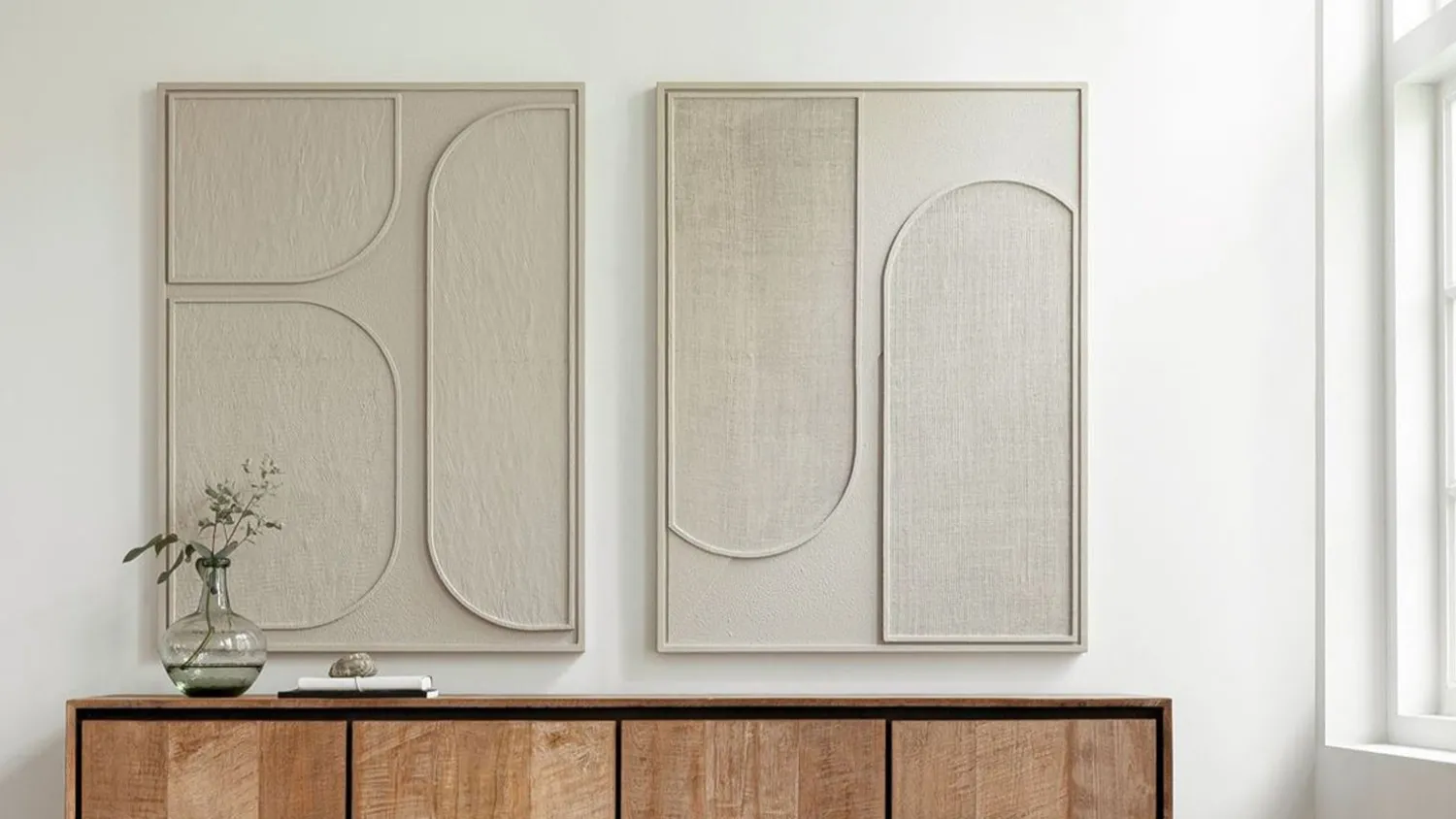 Wanddecoraties-MUST Living Elyn Wanddecoratie Cream
