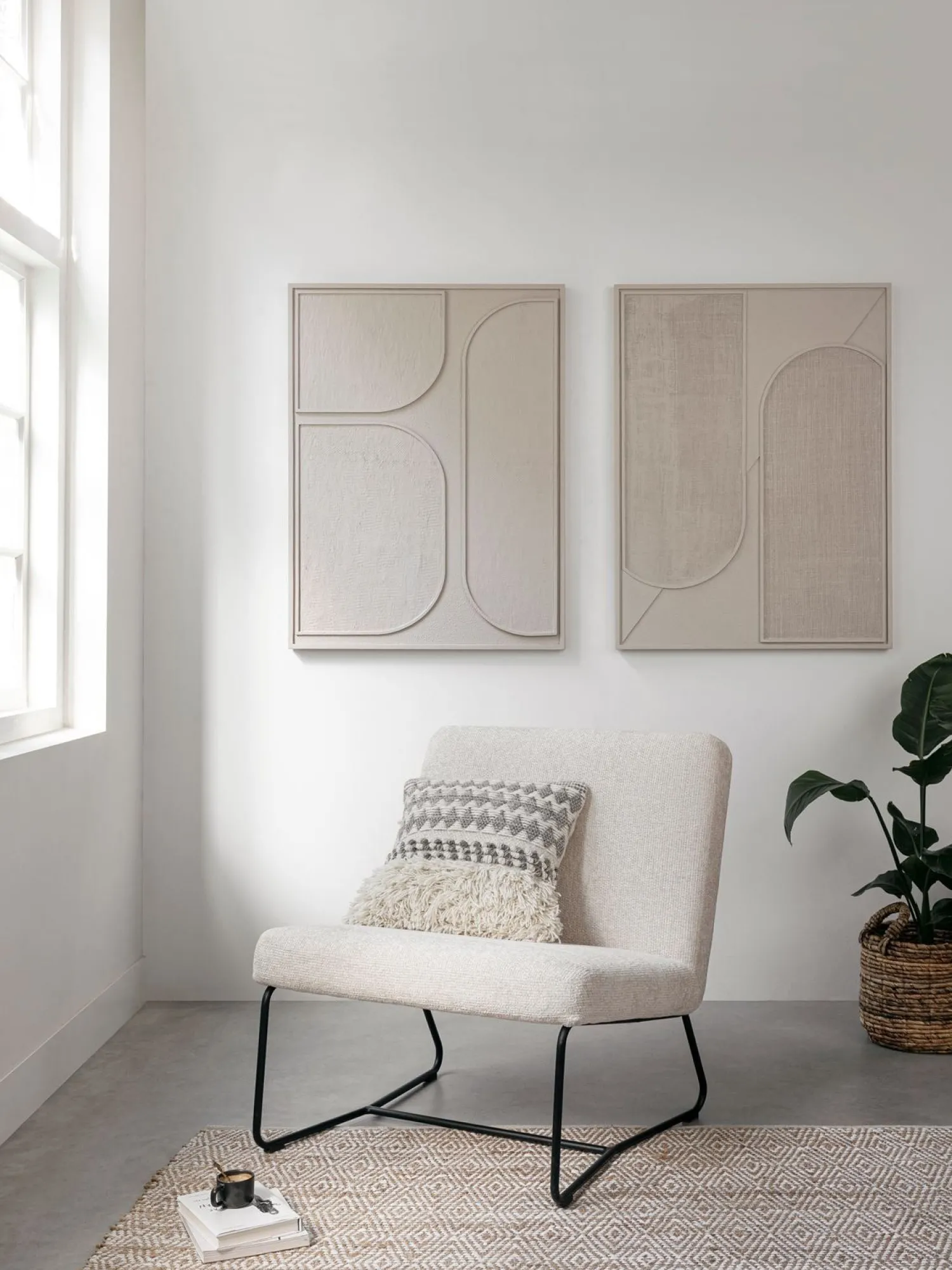 Wanddecoraties-MUST Living Elyn Wanddecoratie Cream