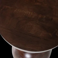 Houten Bijzettafels-WOOOD Emel Bijzettafel Donkerbruin
