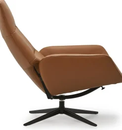 Leren Fauteuils|Draaifauteuils-Montèl Ergo Relaxfauteuil Dark Green