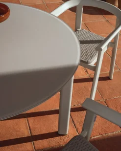 Tuintafels-Kave Home Erice Ronde Tuintafel Ecru